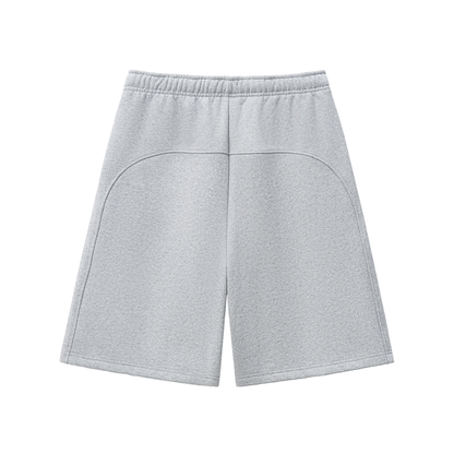 Oversized flower gray shorts